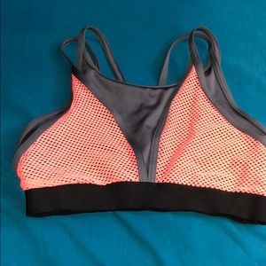 Victoria's Secret Pink and Gray Sports Bra